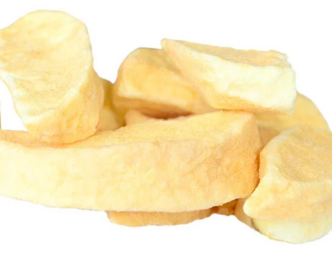 Morceaux de pommes lyophilisés